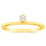Luminesce Lab Grown 0.05Ct Diamond Ring in 9ct Yellow Gold