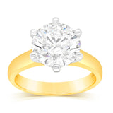 Luminesce Lab Grown 18ct White Gold 3 Carat Certified Diamond Solitaire Ring