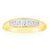 Luminesce Lab Grown 9ct Yellow Gold 1/6 Carat Diamond Ring