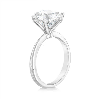 Luminesce Lab Grown 4Carat Certified Diamond Solitaire Ring in 18ct White Gold