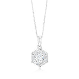 Luminesce Lab Grown 1/2 Carat Diamond Pendant in 9ct White Gold with Chain