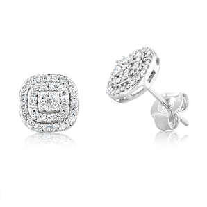 Luminesce Lab Grown 9ct White Gold 0.30Carat Diamond Stud Earrings