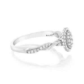 Luminesce Lab Grown 0.30 Carat Oval Shaped Ring in Sterling Silver