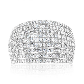 Luminesce Lab Grown 1 Carat Cluster Ring in Sterling Silver