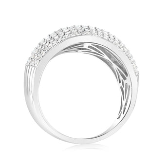 Luminesce Lab Grown 1 Carat Cluster Ring in Sterling Silver
