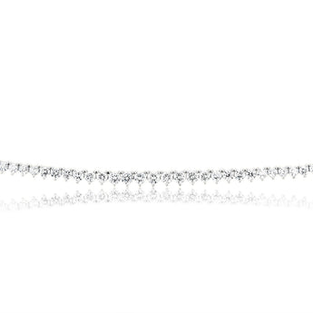 Luminesce Lab Grown 10ct Yellow Gold 3 Carat Diamond Tennis Necklace