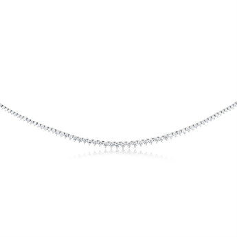 Luminesce Lab Grown 10ct Yellow Gold 3 Carat Diamond Tennis Necklace