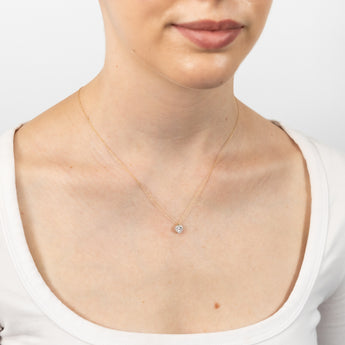 Luminesce Lab Grown 9ct Yellow Gold 1/10 Carat Diamond Heart Pendant on 45cm Chain