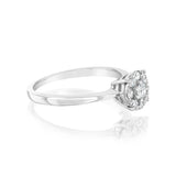 Luminesce Lab Grown 9ct White Gold 0.30 Carat Diamond Round Cluster Ring