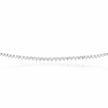 Luminesce Lab Grown 10ct Yellow Gold Tennis Necklace in 5Carat Diamond