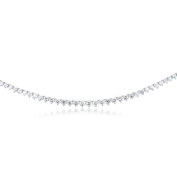 Luminesce Lab Grown 10ct Yellow Gold Tennis Necklace in 5Carat Diamond