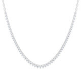 Luminesce Lab Grown 10ct White Gold Tennis Necklace in 5 Carat Diamond
