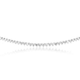 Luminesce Lab Grown 10ct White Gold Tennis Necklace in 5 Carat Diamond