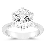 Luminesce Lab Grown 18ct White Gold Solitaire Ring in 5 Carat Certified Diamond