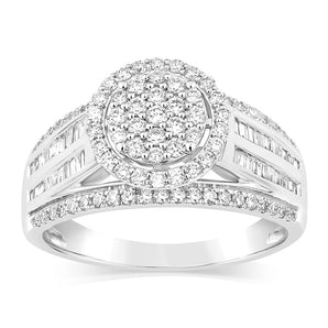 Luminesce Lab Grown 10ct White Gold Ring in 1 Carat Diamond