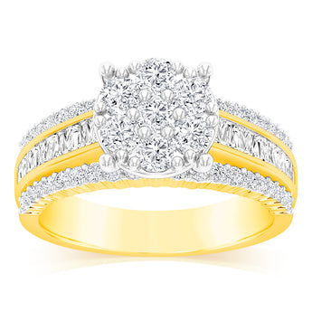 Luminesce Lab Grown 10ct Yellow Gold Ring in 1.25 Carat Diamond