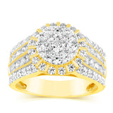 Luminesce Lab Grown 10ct Yellow Gold Ring in 2.15 Carat Diamond
