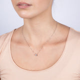 Luminesce Lab Grown Bezel Pendant in 1/2 Carat Diamond with Silver Slider Chain