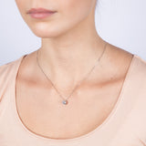 Luminesce Lab Grown 1 Carat Diamond Bezel Pendant in Sterling Silver on 45cm Chain