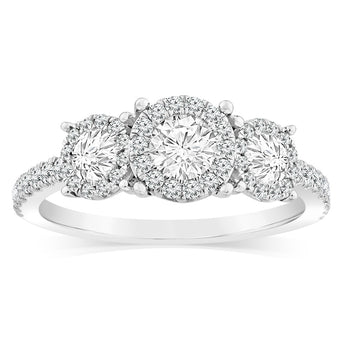 Luminesce Lab Grown 0.95 Carat Diamond Ring in 10ct Gold.
