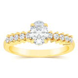 Luminesce Lab Grown 1 Carat Diamond Solitaire Fancy Ring in 9ct Yellow Gold