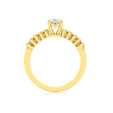 Luminesce Lab Grown 1 Carat Diamond Solitaire Fancy Ring in 9ct Yellow Gold