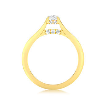 Luminesce Lab Grown 9ct Yellow Gold 0.65 Carat Diamond Solitaire Fancy Ring