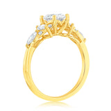 Luminesce Lab Grown 1.5 Carat Diamond Ring with 1 Carat Oval Centre in 9ct Yellow Gold
