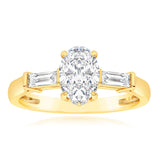 Luminesce Lab Grown 9ct Yellow Gold 1.20 Carat Diamond Solitaire Fancy Ring