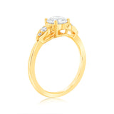 Luminesce Lab Grown 14ct Yellow Gold 1 Carat Diamond Solitaire Fancy Ring