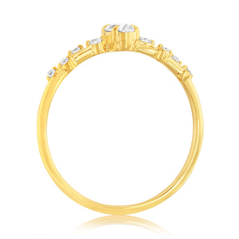Luminesce Lab Grown 9ct Yellow Gold 1/3 Carat Diamond Solitaire Fancy Ring