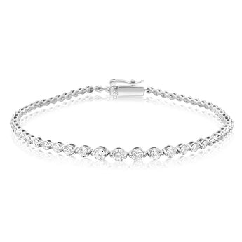 Luminesce Lab Grown Bracelet 2 Carat Diamond in 14ct White Gold