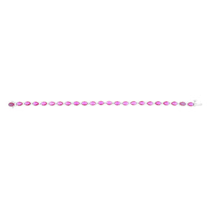 Luminesce Lab Grown 1/2 Carat Diamond Sterling Silver Created Ruby Tennis Bracelet