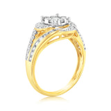 Luminesce Lab Grown 9ct Yellow Gold 1 Carat Bridal Diamond Ring Set