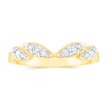 Luminesce Lab Grown 9ct Yellow Gold 1/6 Carat Dress Diamond Ring