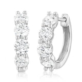 Luminesce Lab Grown 2 Carat Diamond Hoop Earrings Sterling Silver
