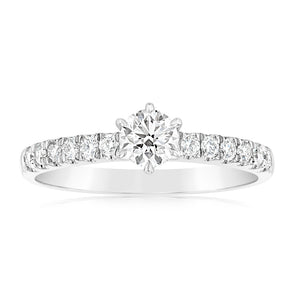 Luminesce Lab Grown 9ct White Gold 1/2 Carat Diamond Ring
