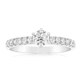 Luminesce Lab Grown 9ct White Gold 1/2 Carat Diamond Ring