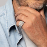Luminesce Lab Grown 1/4 Carat Diamond Channel Gents Ring in Sterling Silver