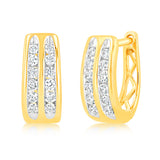 Luminesce Lab Grown 9ct Yellow Gold 1/4 Carat Diamond Hoop Earring
