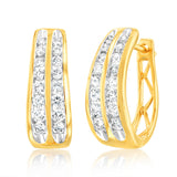 Luminesce Lab Grown 9ct Yellow Gold 1/2 Carat Diamond Hoop Earring