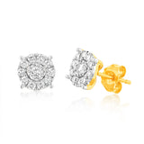 Luminesce Lab Grown 9ct Yellow Gold 1/2 Carat Diamond Stud Earrings