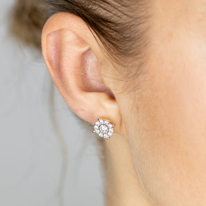 Luminesce Lab Grown 9ct Yellow Gold 3/4 Carat Diamond Stud Earrings