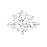 Luminesce Lab Grown 18ct White Gold Solitaire Ring in 6 Carat Certified Diamond