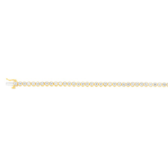 Luminesce Lab Grown 2 Carat Diamond Gold Plated Sterling Silver Bracelet