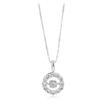 Luminesce Lab Grown 0.40 Carat Diamond Circle Pendant in Sterling Silver