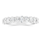 Luminesce Lab Grown 9ct White Gold Eternity Oval Cut Shaped Ring in 1 Carat Diamond