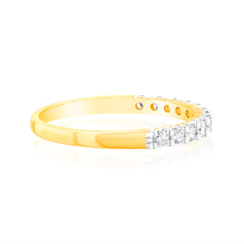 Luminesce Lab Grown 18ct Yellow Gold 0.30 Carat Diamond Eternity Ring
