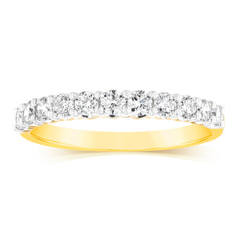 Luminesce Lab Grown 18ct Yellow Gold 1/2 Carat Diamond Eternity Ring