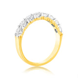 Luminesce Lab Grown 18ct Yellow Gold 1 Carat Diamond Eternity Ring